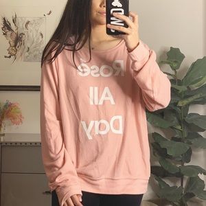 wildfox rose all day sweatshirt